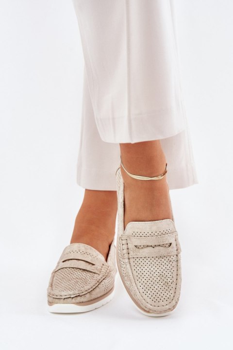 Mokasyny Model Bralithia 25PB02-9039 Silver - Step in style Mokasyny Model Bralithia 25PB02-9039 Silver - Step in style