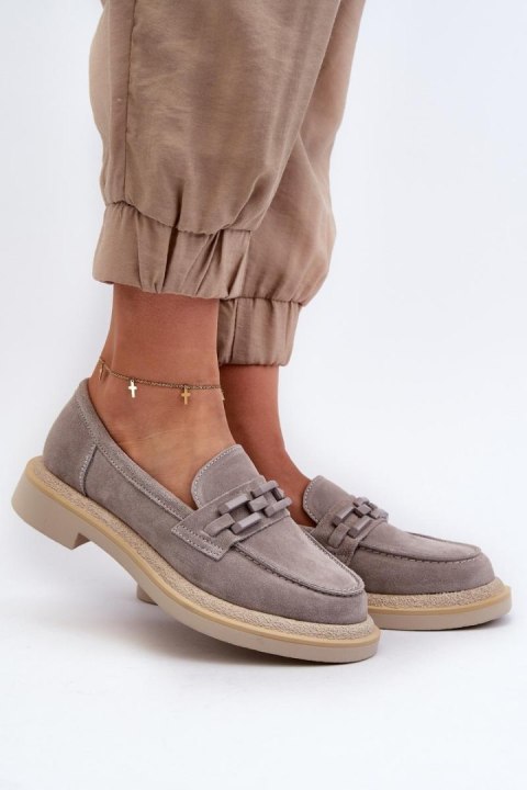 Mokasyny Model DA TW101 Grey - Step in style Mokasyny Model DA TW101 Grey - Step in style