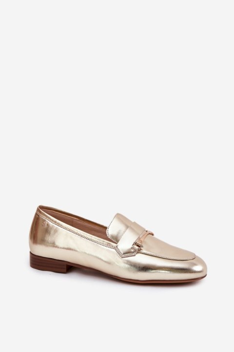 Mokasyny Model Maciejka K6809-25 Gold - Step in style Mokasyny Model Maciejka K6809-25 Gold - Step in style