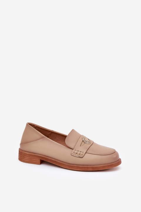 Mokasyny Model Vinceza 18100 Beige - Step in style Mokasyny Model Vinceza 18100 Beige - Step in style