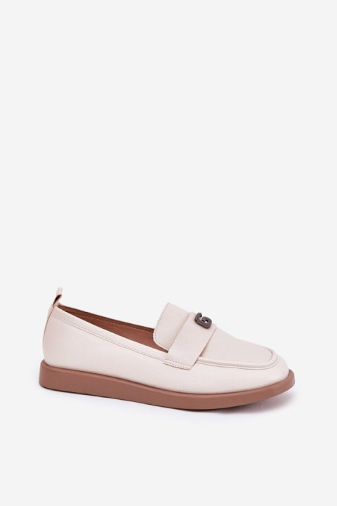 Mokasyny Model Vinceza 62208 Beige - Step in style Mokasyny Model Vinceza 62208 Beige - Step in style