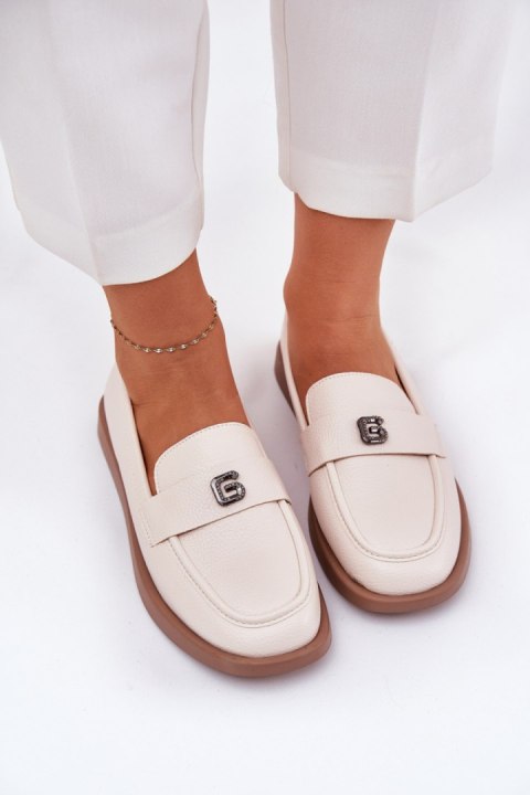 Mokasyny Model Vinceza 62208 Beige - Step in style Mokasyny Model Vinceza 62208 Beige - Step in style