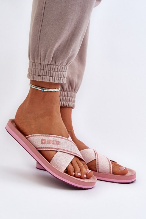 Sandał Klapki Model Big Star NN274A058 Pink - Step in style Sandał Klapki Model Big Star NN274A058 Pink - Step in style