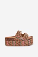 Sandał Klapki Model Eradriana SS-166 Multicolor Camel - Step in style