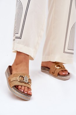 Sandał Klapki Model Rilirea M339 Camel - Step in style