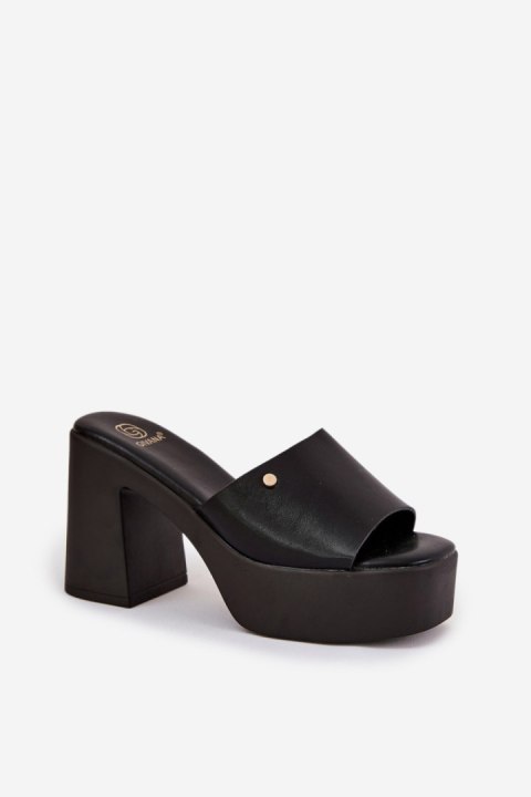 Sandał Klapki Model Tamirella 218-2 Black - Step in style Sandał Klapki Model Tamirella 218-2 Black - Step in style
