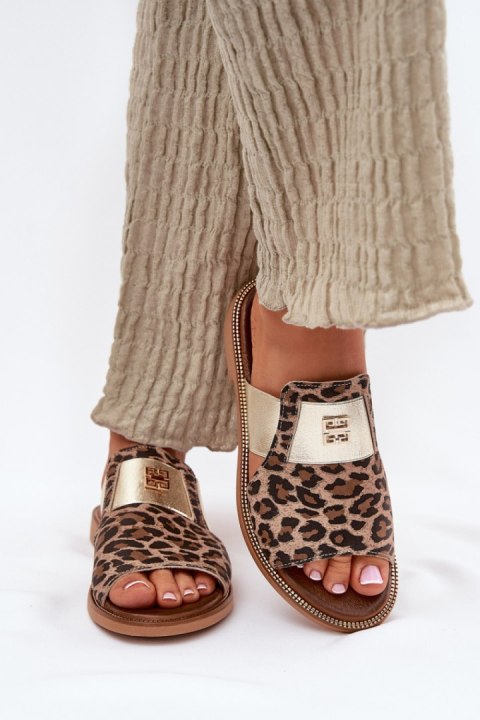 Sandał Klapki Model Zazoo 40423 Panterka - Step in style Sandał Klapki Model Zazoo 40423 Panterka - Step in style