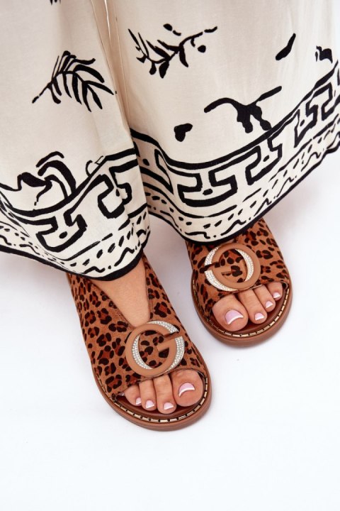 Sandały Model Haliones A8230 Brown Panterka - Step in style Sandały Model Haliones A8230 Brown Panterka - Step in style