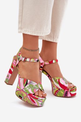 Sandały Model Slaria L2837 Pink/Green - Step in style