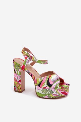 Sandały Model Slaria L2837 Pink/Green - Step in style
