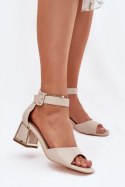 Sandały Model Zennia 25SD35-8750 Beige Skóra - Step in style