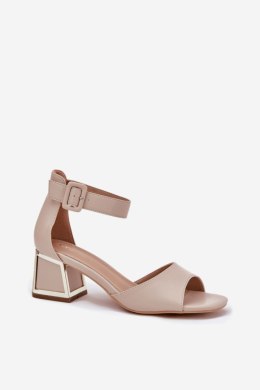 Sandały Model Zennia 25SD35-8750 Beige Skóra - Step in style