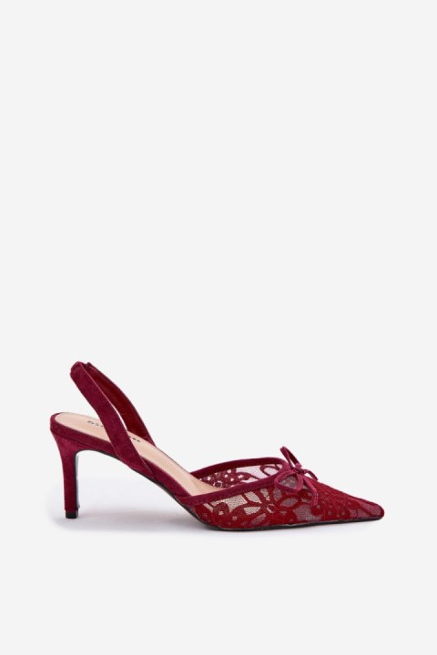 Szpilki Model Annivirae P-1450 Bordo - Step in style Szpilki Model Annivirae P-1450 Bordo - Step in style