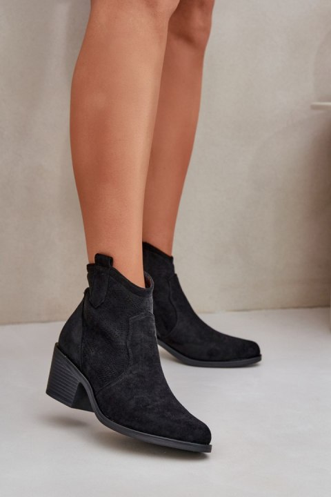Botki Model S.Barski HY51-061 Black - Step in style Botki Model S.Barski HY51-061 Black - Step in style