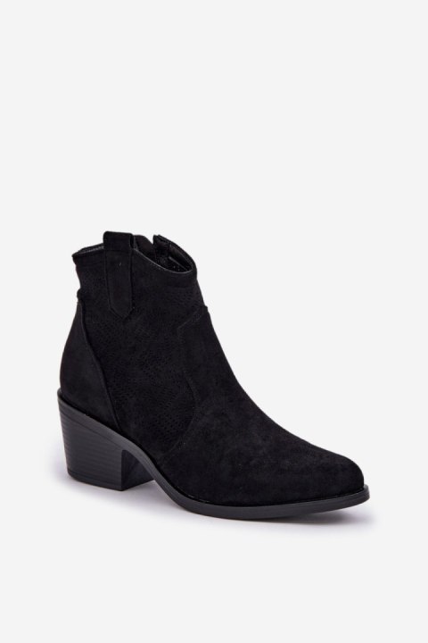 Botki Model S.Barski HY51-061 Black - Step in style Botki Model S.Barski HY51-061 Black - Step in style