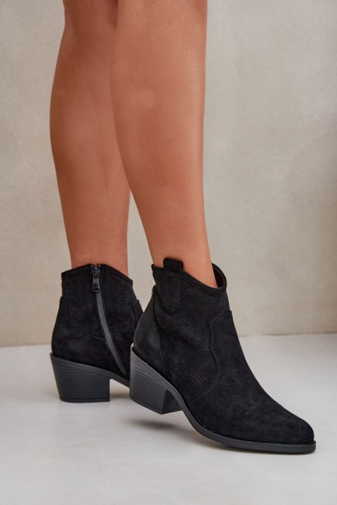 Botki Model S.Barski HY51-061 Black - Step in style Botki Model S.Barski HY51-061 Black - Step in style