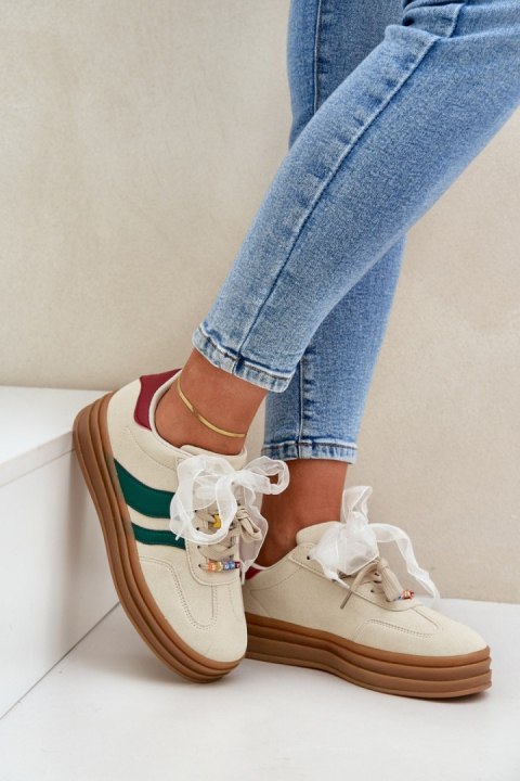 Buty SPortowe Model Jariana L-526 Beige - Step in style Buty SPortowe Model Jariana L-526 Beige - Step in style