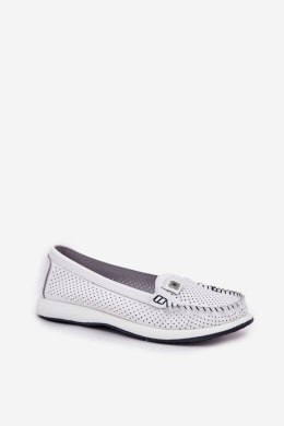 Mokasyny Model S.Barski LR51-673 White - Step in style