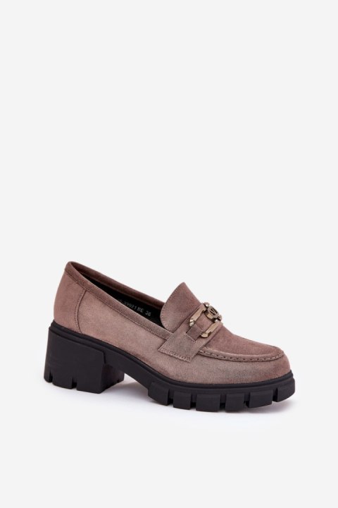 Półbuty Model Vinceza 39921 Dark Beige - Step in style Półbuty Model Vinceza 39921 Dark Beige - Step in style