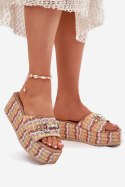 Sandał Klapki Model Isolene 55-A08 Multicolor Camel - Step in style