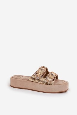 Sandał Klapki Model Limme JR09 Khaki - Step in style