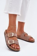 Sandał Klapki Model Vorella 25SD21-8330 Dark Beige - Step in style