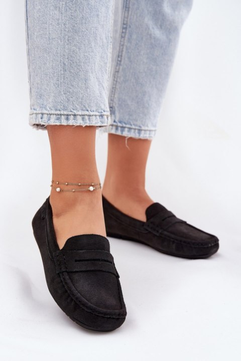Zamszowe Mokasyny Damskie Big Star RR274948 Czarne - Step in style Zamszowe Mokasyny Damskie Big Star RR274948 Czarne - Step in style