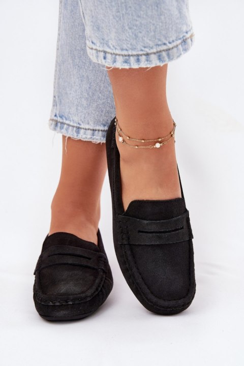 Zamszowe Mokasyny Damskie Big Star RR274948 Czarne - Step in style Zamszowe Mokasyny Damskie Big Star RR274948 Czarne - Step in style