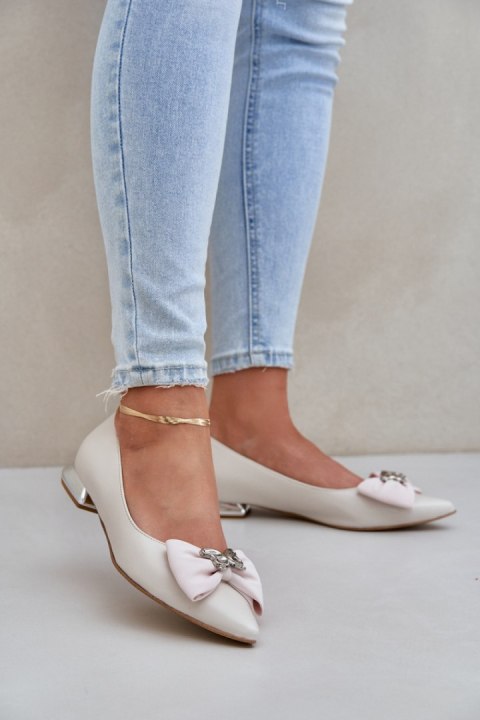 Baleriny Model Laura Messi 2893 Beige - Step in style Baleriny Model Laura Messi 2893 Beige - Step in style