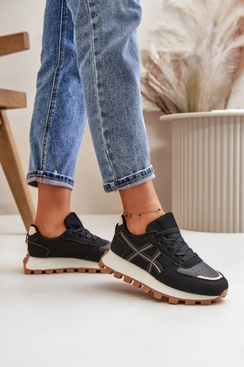 Buty Sportowe Model Mialunae YH30 Black - Step in style Buty Sportowe Model Mialunae YH30 Black - Step in style