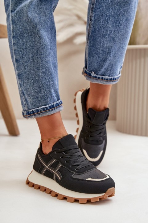 Buty Sportowe Model Mialunae YH30 Black - Step in style Buty Sportowe Model Mialunae YH30 Black - Step in style
