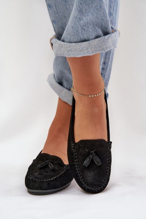 Mokasyny Model S.Barski LR51-548 Black - Step in style Mokasyny Model S.Barski LR51-548 Black - Step in style