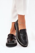 Mokasyny Model Wilamla 100-368 Black Skóra - Step in style