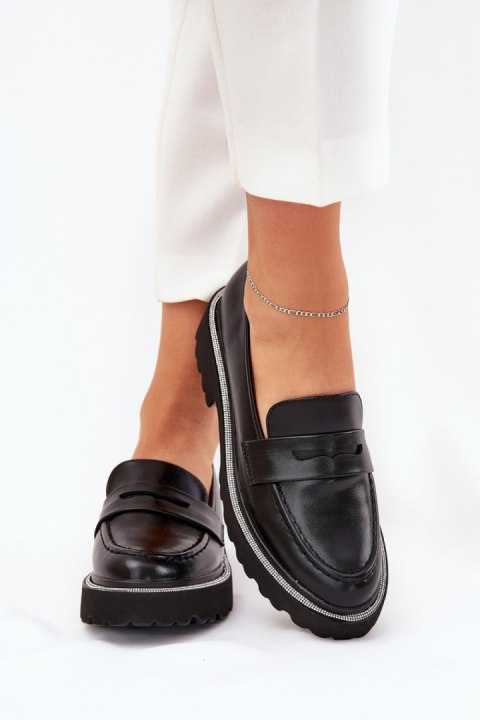 Mokasyny Model Wilamla 100-368 Black Skóra - Step in style Mokasyny Model Wilamla 100-368 Black Skóra - Step in style