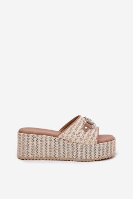 Sandał Klapki Model Isolene 55-A08 Beige - Step in style