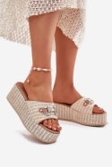 Sandał Klapki Model Isolene 55-A08 Beige - Step in style