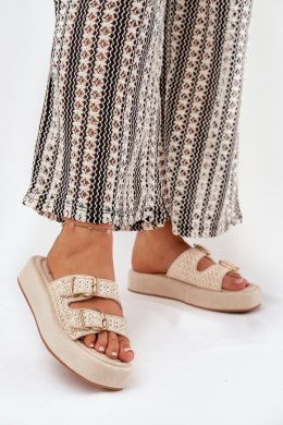 Sandał Klapki Model Limme JR09 Beige - Step in style