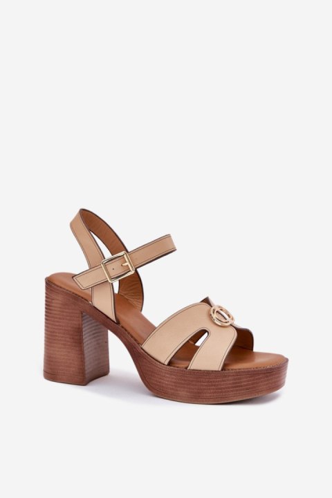 Sandały Model Nusorilis 25SD98-8754 Beige - Step in style Sandały Model Nusorilis 25SD98-8754 Beige - Step in style