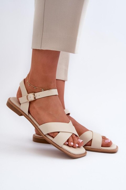 Sandały Model S.Barski KV27-003 Beige - Step in style Sandały Model S.Barski KV27-003 Beige - Step in style