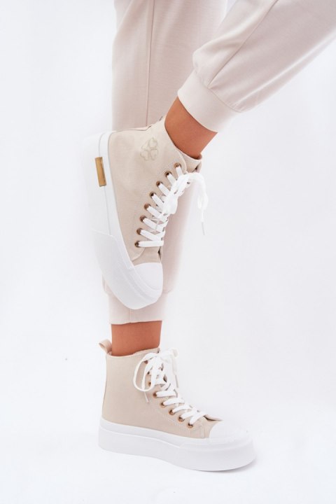 Trampki Model Laviriona PC2805 Beige - Step in style Trampki Model Laviriona PC2805 Beige - Step in style