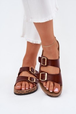 Sandał Klapki Model Iskira 25SD21-8323 Brown - Step in style