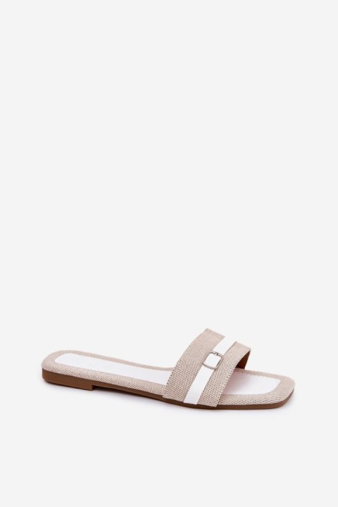 Sandał Klapki Model Zilina N75-60 Beige/White - Step in style Sandał Klapki Model Zilina N75-60 Beige/White - Step in style