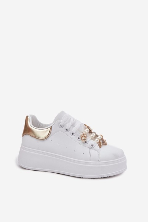 Buty Sportowe Model Ocerdia YY-156 White/Gold - Step in style Buty Sportowe Model Ocerdia YY-156 White/Gold - Step in style