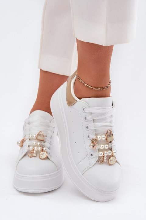 Buty Sportowe Model Ocerdia YY-156 White/Gold - Step in style Buty Sportowe Model Ocerdia YY-156 White/Gold - Step in style