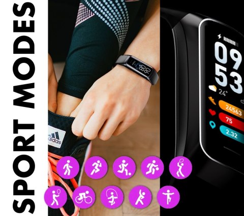 Smartband Damski RUBICON RNCF05 Rose Gold/Berry SMARUB214 Smartband Damski RUBICON RNCF05 Rose Gold/Berry SMARUB214