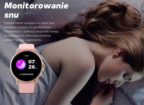 Smartwatch Damski GRAVITY GT12-7 Czarny Pasek Silikonowy + Srebrna Bransoleta Smartwatch Damski GRAVITY GT12-7 Czarny Pasek Silikonowy + Srebrna Bransoleta