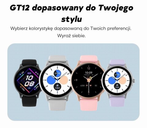 Smartwatch Damski GRAVITY GT12-7 Czarny Pasek Silikonowy + Srebrna Bransoleta Smartwatch Damski GRAVITY GT12-7 Czarny Pasek Silikonowy + Srebrna Bransoleta