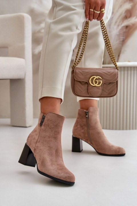 Botki Model Erillia JC103 Brown - Step in style Botki Model Erillia JC103 Brown - Step in style