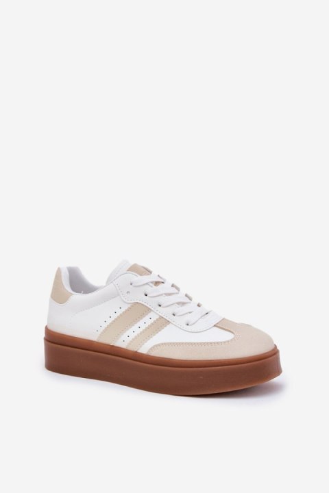 Buty Sportowe Model Ediriella 25SP26-9081 Beige/White - Step in style Buty Sportowe Model Ediriella 25SP26-9081 Beige/White - Step in style