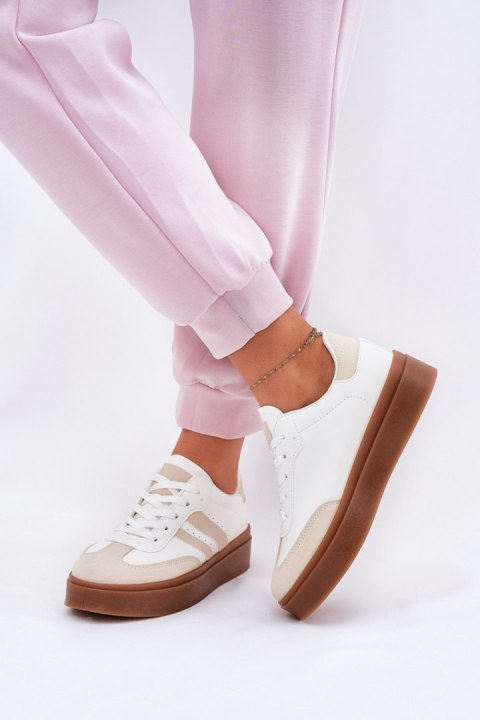 Buty Sportowe Model Ediriella 25SP26-9081 Beige/White - Step in style Buty Sportowe Model Ediriella 25SP26-9081 Beige/White - Step in style